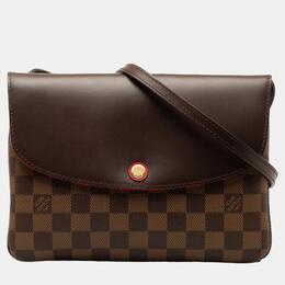 Louis Vuitton Brown Damier Twice Shoulder Bag 1015409