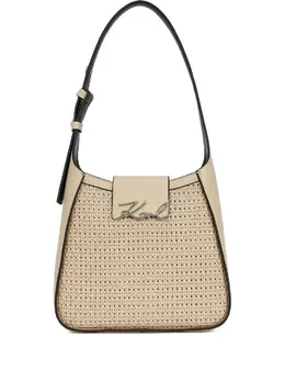 Сумка через плечо K/signature с плетеными деталями Karl Lagerfeld, нейтральный 31142113 | нейтральные цвета