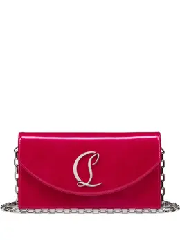 Лакированный клатч с цепочкой Christian Louboutin, розовый 31035714 | розовый