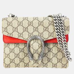 Gucci Beige Red GG Double Chain Crossbody bag 1059944