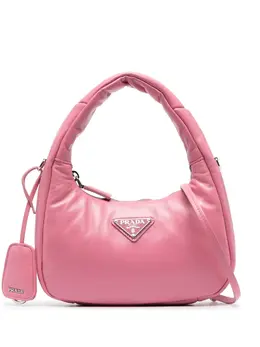 Дутая мини-сумка на плечо Prada, розовый 20134704 | розовый
