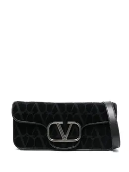 Мини-сумка на плечо Locò Vlogo Toile Iconographe Valentino Garavani, черный 20155038 | черный