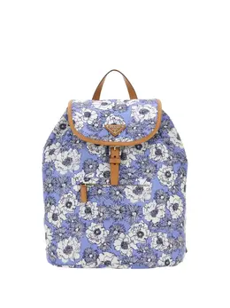 Рюкзак с цветочным принтом Prada, синий 31472007 | синий