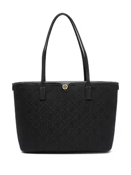 Маленькая сумка-тоут с декором T Monogram Tory Burch, черный 21313917 | черный