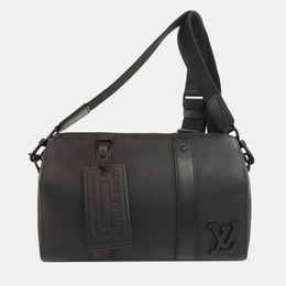 Louis Vuitton Noir Leather City Keepall Aerogram Shoulder Bag 1137281