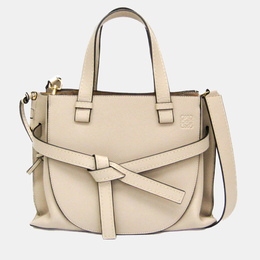 Loewe Light Beige Gate Leather Mini Top Handle Bag 1139625