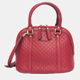 Gucci Red Leather MicroGuccissima Shoulder Bag 1139618