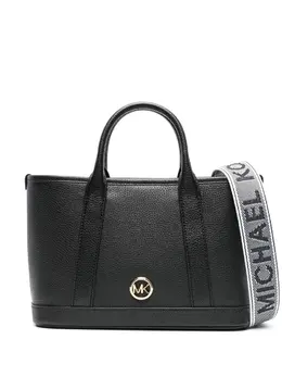 Michael Kors logo-plaque leather tote bag 22342478