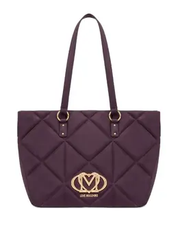 Стеганая сумка-тоут с логотипом Love Moschino, фиолетовый 31028154 | фиолетовый
