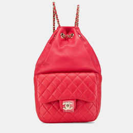 Chanel: Красный рюкзак 