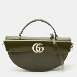 Gucci Luscious Green Leather Small Half Moon Top Handle Bag 1160214