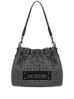 Сумка через плечо с логотипом и заклепками Love Moschino, черный 26635129 | черный