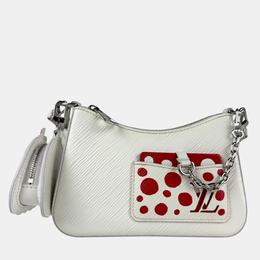 Louis Vuitton Marellini White Red Epi Leather Shoulder Bag 1168023