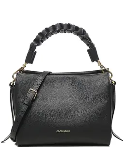 Coccinelle small braided-handle leather shoulder bag 31005756