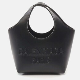 Balenciaga: Чёрная сумка-шоппер 