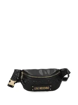 Стеганая поясная сумка с логотипом Love Moschino, черный 31295089 | черный