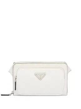 Сумка-мессенджер с логотипом Prada, белый 19870699 | белый