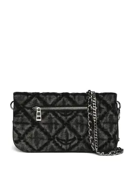Стеганая сумка на цепочке с декором в виде крыльев Zadig & Voltaire, черный 30545822 | черный