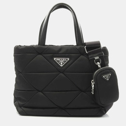 Prada Padded Black Re-Nylon Nylon Tote Bag 1192077