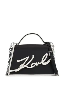 Karl Lagerfeld Signature leather top-handle bag 22999668