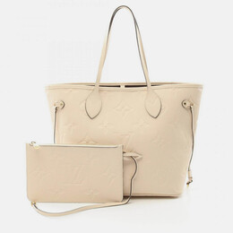 Louis Vuitton Neverfull MM Ivory Monogram Empreinte Leather Tote Bag 1199248