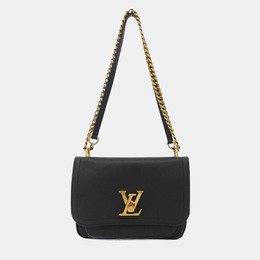 Louis Vuitton Lockme Chain Black Calf Leather Shoulder Bag 1205555