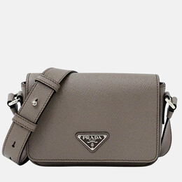 Prada Shoulder Bag Saffiano Greige 1210228