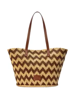 Зигзагообразная соломенная сумка-тоут Missoni, нейтральный 26960264 | нейтральные цвета