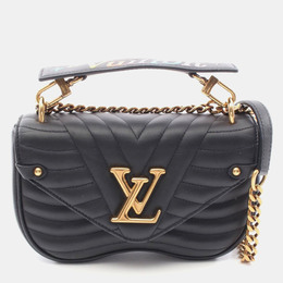 Louis Vuitton New Wave Chain PM Black Leather Shoulder Bag 1214794
