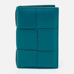 Bottega Veneta: Зелёный картхолдер  Cassette