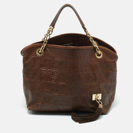 Louis Vuitton Brown Leather Paris Souple Whisper PM Bag 1214069