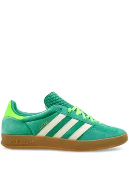 adidas: Зелёные кроссовки  Gazelle Indoor