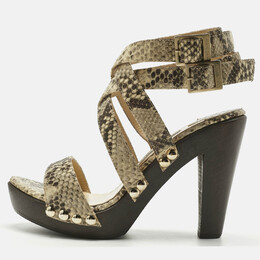 Jimmy Choo: Бежевые сандалии 
