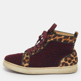 Christian Louboutin: Бордовые кроссовки  Louis Orlato