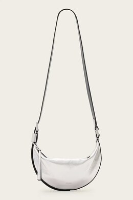 Кожаная сумка HALF Allsaints, серебряный w393xc | srebrny