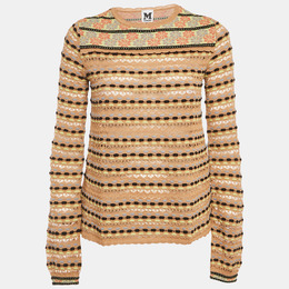 M Missoni: Бежевый топ 