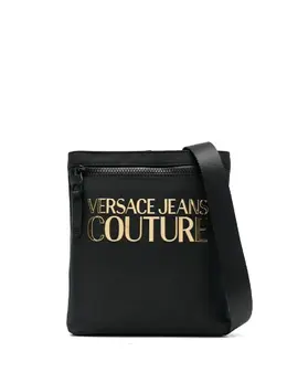 Сумка-мессенджер с логотипом Versace, черный 19478743 | черный