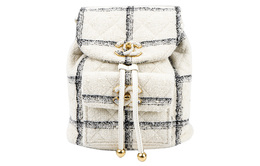 22K Осень-Зима Твидовая Сумка-Рюкзак Женская Белая Chanel as3615-b09713-nj538
