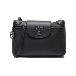 Сумка через плечо Le Pliage Leather черная Longchamp 10188987001