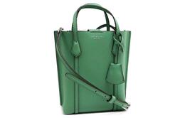 Перри Тисненая Кожаная Сумка Тот Шоппер Плечевая Сумка Через Плечо Мини Женская Зеленая Tory Burch 142616-349