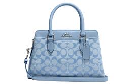 Сумка Darcie Canvas With Leather, Мини-сумка через плечо, Женская сумка-кроссбоди Кукурузно-синий Coach ch859-svm6a