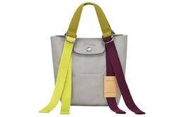 Le Pliage Re play Canvas With Leather Trim Canvas Shoulder Bag, Handbag Trumpets Women's Gray Longchamp 10202hcc112 | gray