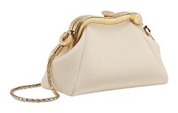 Сумка-клатч Serpentine Smooth Calf Leather через плечо миниатюрная женская цвет слоновая кость белый Bvlgari 292722