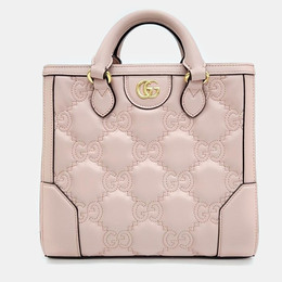 Gucci Pink Leather Matelasse Mini Top Handle Bag 1014214