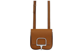 Сумка через плечо мини Della Cavalleria Epsom из телячьей кожи золотистого цвета Hermes h082226ck37
