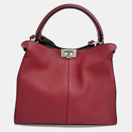 Fendi Red Leather Peekaboo XLite Medium Bag 1080082