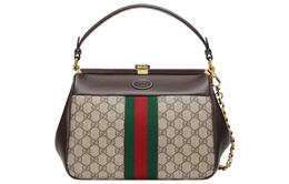 Сумка через плечо малая женская Ebony/Brown Gucci из кожи и холста 726428-fabg8-9887