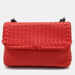 Bottega Veneta Red Leather Mesh Olympia Bag 1133284