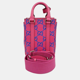 Gucci Pink Leather Supreme Mini Tote and Shoulder Bag 1147635