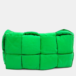 Bottega Veneta Green Fabric Padded Tech Cassette Bag 1162672